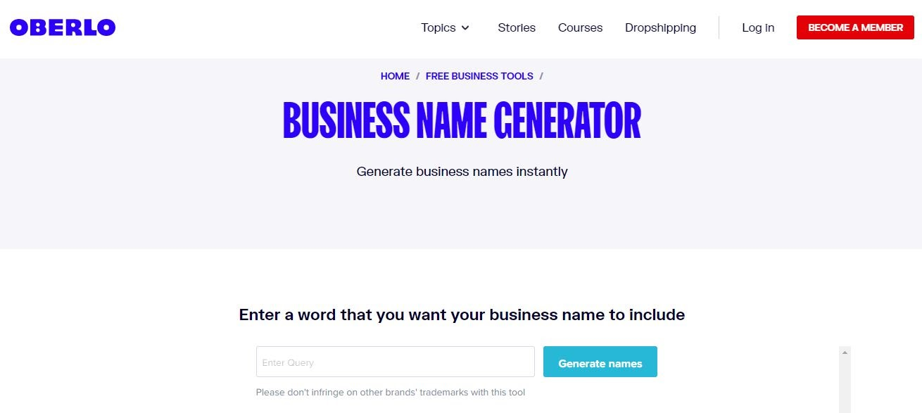 Oberlo website Oberlo website